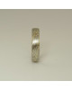 Mokume-Gane-Ring tricolor aus 750 Grüngold & 500 Pd & 935 Ag - Sternmuster