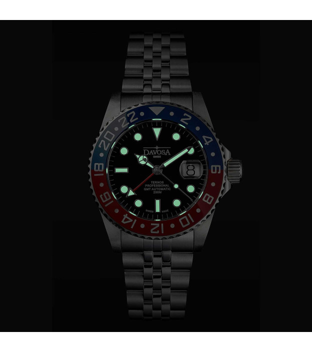 Diver 1.498,00 - Davosa € rot GMT Ternos schwarz, blau Professional