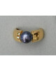 Ring aus vergoldetem 925-Silber mit grauer Perle - gebraucht