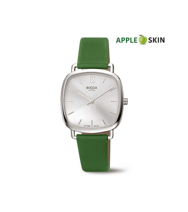 Boccia Titanium Damenuhr 3334-02 AppleSkin-Band grün, 119,00 €
