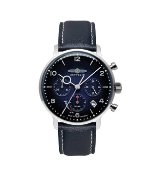Zeppelin Hindenburg Solar Chronograph 8086‑3 N Herren-Solaruhr 41 mm