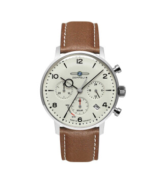 Zeppelin Hindenburg Solar Chronograph 8086‑5 N Herren-Solaruhr 41 mm