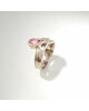 Ring Weißgold 585 mit pink Safir-Tropfen facettiert
