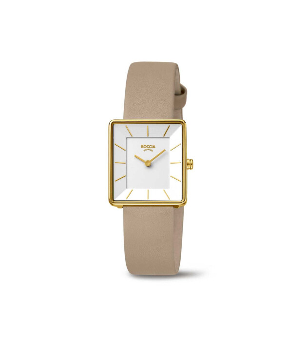 Boccia Titanium Damenuhr 3351-03 eckig mit Lederband, 119,00 €