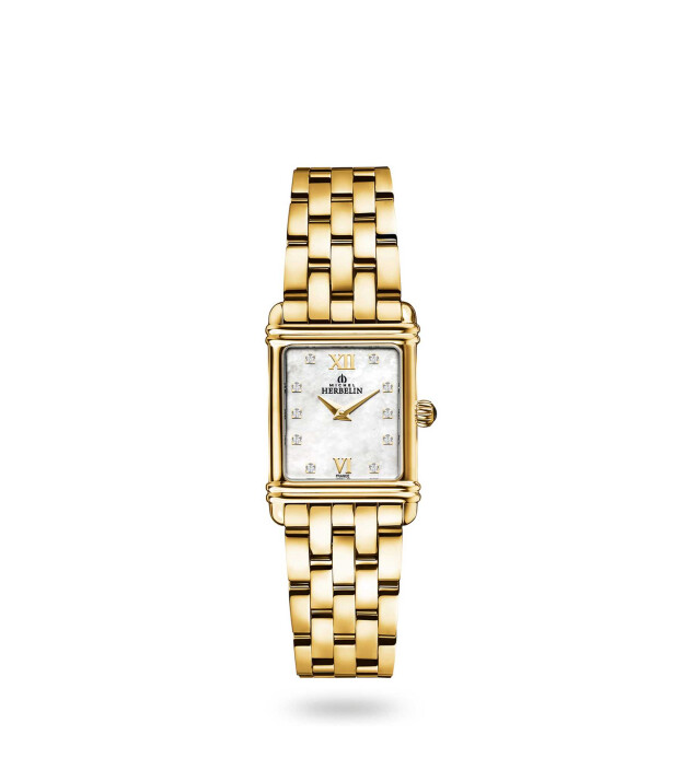 Herbelin Art Déco 17478BP59 Damenuhr Perlmutt Zirkonia, 599,00 €