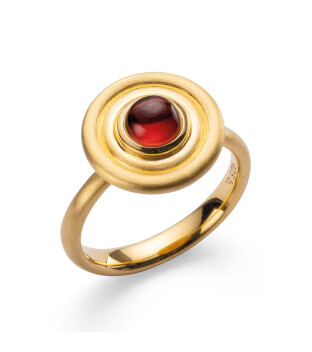 bastian inverun 925-Silber-Ring 43230 vergoldet mit Granat