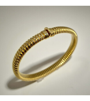 Flexarmband 585 Gold mit Kastenschloß Länge 19...