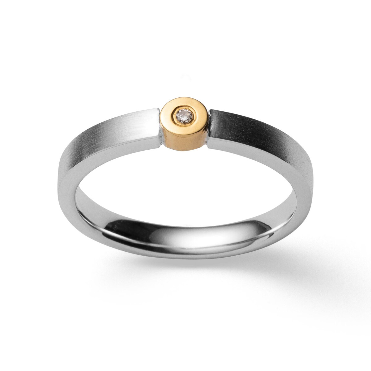 bastian inverun Ring 39860 aus mattiertem 925-Silber - teilv