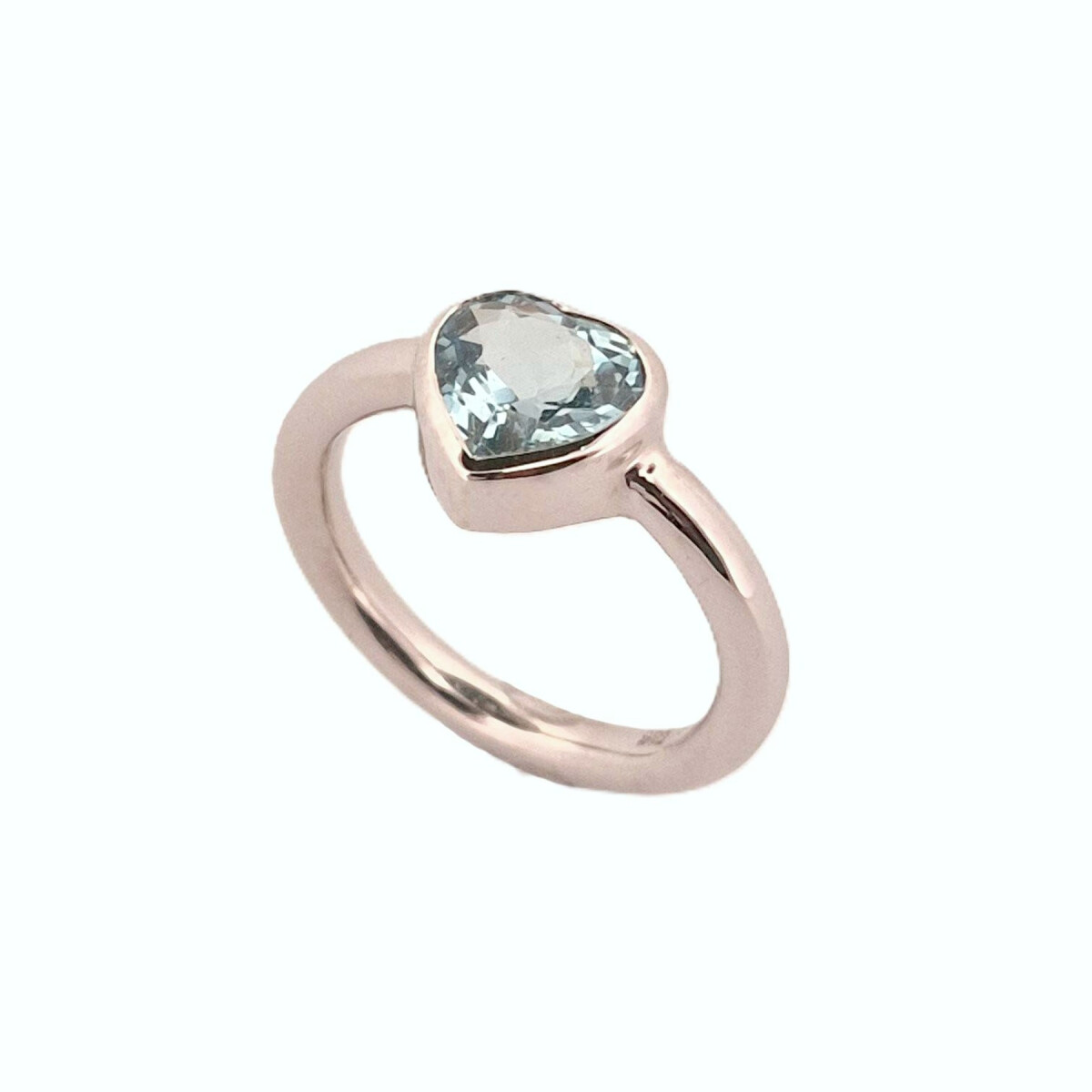 Herz-Ring mit 1,69 ct Aquamarin in 585 Weißgold...