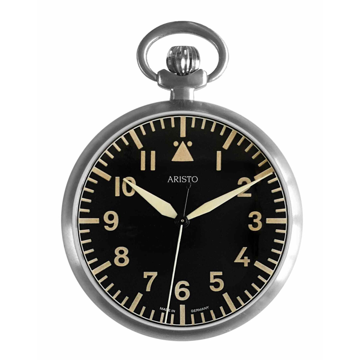 Aristo Taschenuhr TAU-1 Beobachtungsuhr Stahl mit Titankette
