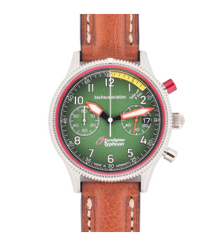Bauhaus Aviation Eurofighter Typhoon 2576-4 Chronograph mit grünem Ziffernblatt