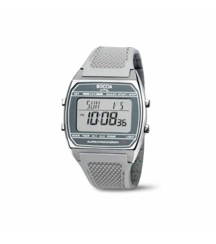 Boccia Titanium 3738-01 Digital Chrono grau – Unisex mit Alarm, Timer & Licht