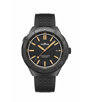 Fortis Marinemaster M-44 DLC Black Resin F.812.0031 Automatik auf Horizon Strap