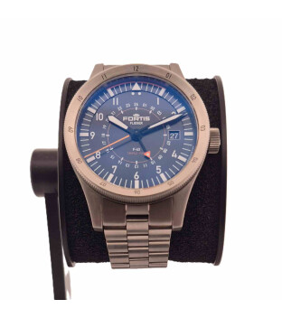 Fortis Flieger F-43 Triple GMT black orange F.426.0000 - Vorführer mit Restgarantie!