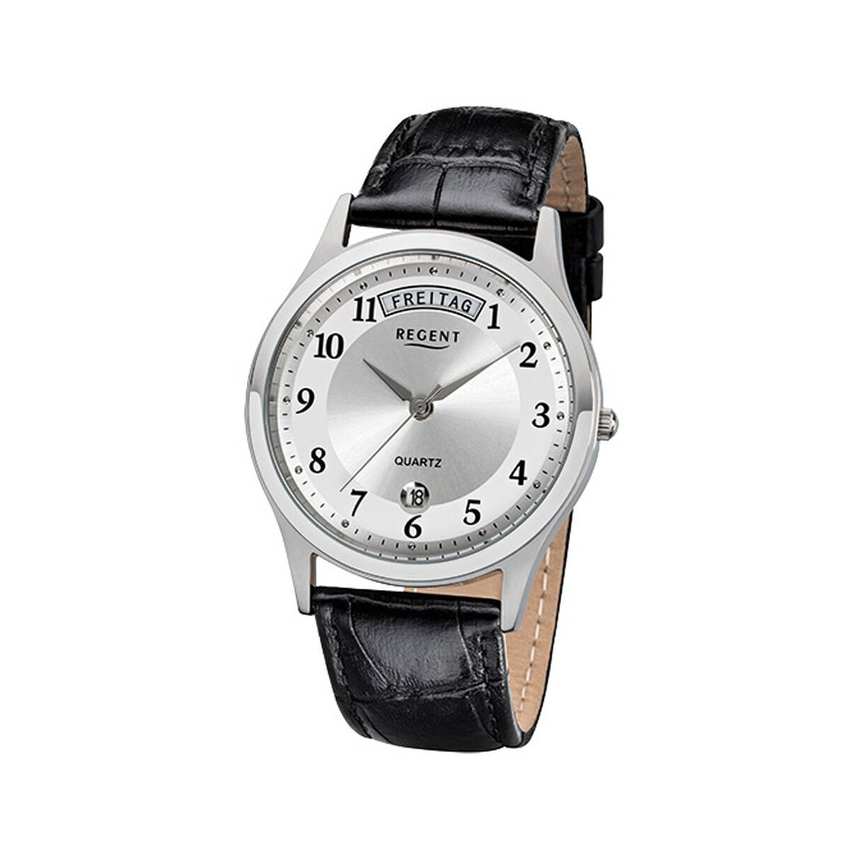 Regent Uhr Mit Tag Und Datum Regent Herrenuhr Quartz Bar Stahl