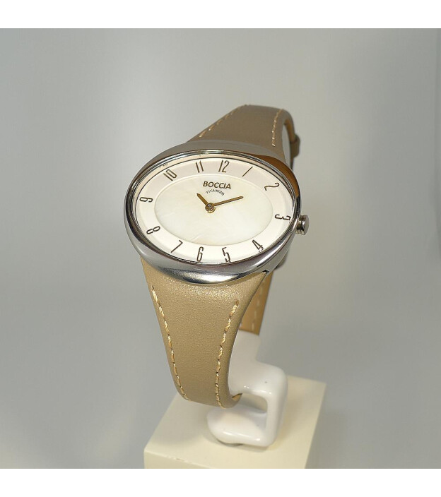 Boccia Damenuhren Oval Boccia Damenuhr Oval 3165-17 Perlmutt