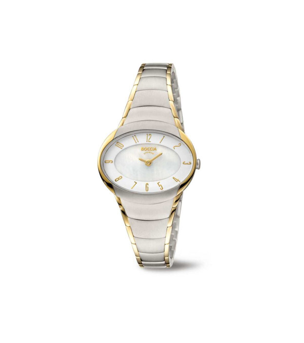 Damenuhr Perlmutt Zifferblatt BOCCIA Titanium 3221-02 Damenuhr