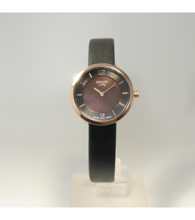 Boccia Uhren Damenuhren Mit Lederarmband Boccia Damenuhr Rosé