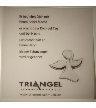 Schutzengel Anh&auml;nger gro&szlig; 35 mm ohne Kette Silber 925