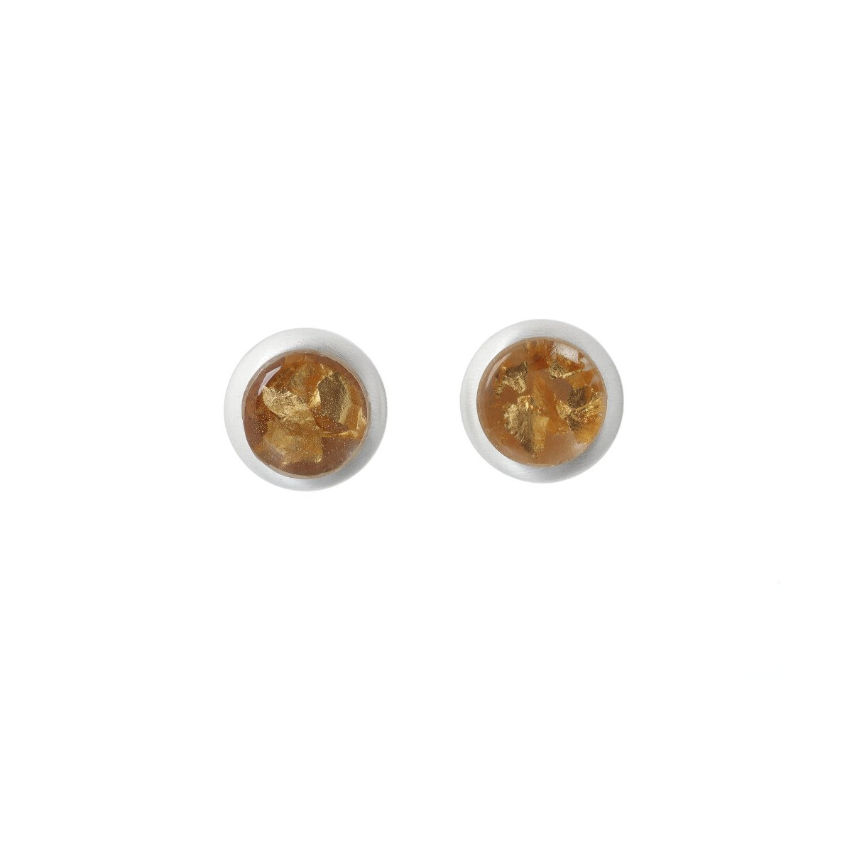 Tezer Ohrstecker R.576 aus 925-Silber mit Kunstharz und Blat