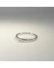 Solitär Ring 585 Weißgold mit Brillant 0,05 ct Tw-si in Zargenfassung - Ringweite 54