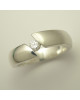 Ring aus Sterling-Silber mit 0,10ct Brillant / Diamant, Weite 54