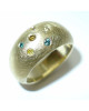 Ring 585 Gelbgold mit bunten Diamanten - Weite 58 (angepasst)