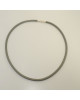 bastian inverun Halsband Leder grau mit Silberverschlu&szlig; 45 cm