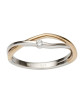 Ring Brillant 585 bicolor Wei&szlig;gold Rotgold 0,04 ct W-si