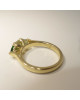 Ring Gelbgold 585 mit grünem Granat 1x Grossular und 2x Tsavorit Weite 55