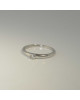 Solitär Ring 750 Weißgold mit Brillant 0,05 ct Tw-si in Zargenfassung - Ringweite 53