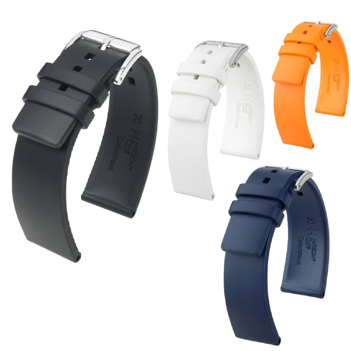 Hirsch Pure Kautschuk-Uhrenarmband