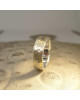 Mokume-Gane-Ring tricolor 750 Grüngold, 500 Palladium und 925 Silber - mit Silberkern