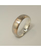 Mokume-Gane-Ring tricolor aus 585 Rotgold, 500 Palladium und 935 Silber mit Silberkern - Weite