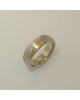 Mokume-Gane-Ring tricolor aus 916 Gelbgold, 500 Palladium und 935 Silber - Weite