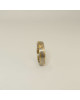 Mokume-Gane Ring rustikal 3-farbig aus 916 Gelbgold, 500 Palladium und 935 Silber Weite