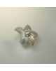 Seestern-Ring aus rhodiniertem 925-Silber mit grauer Süßwasser-Perle