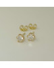 Ohrstecker 585 Gelbgold 6 Krappen & Diamant / Brillant - Total 0,77 ct (H) W-si