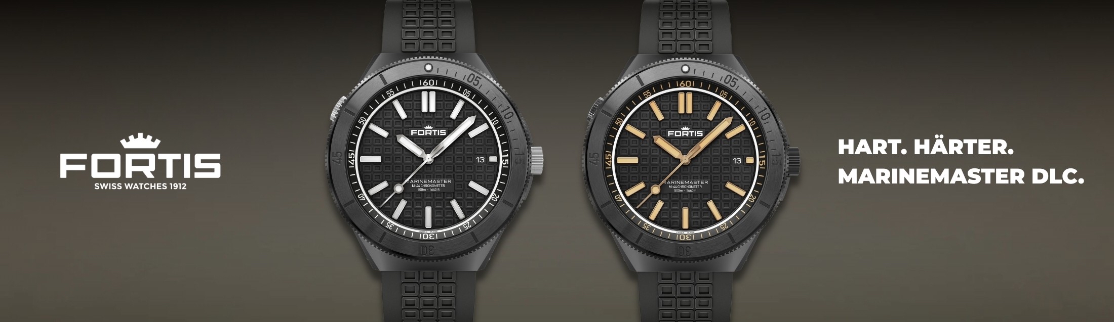 NEU! FORTIS - Marinemaster M-44 Gravity Black &amp; Black Resin